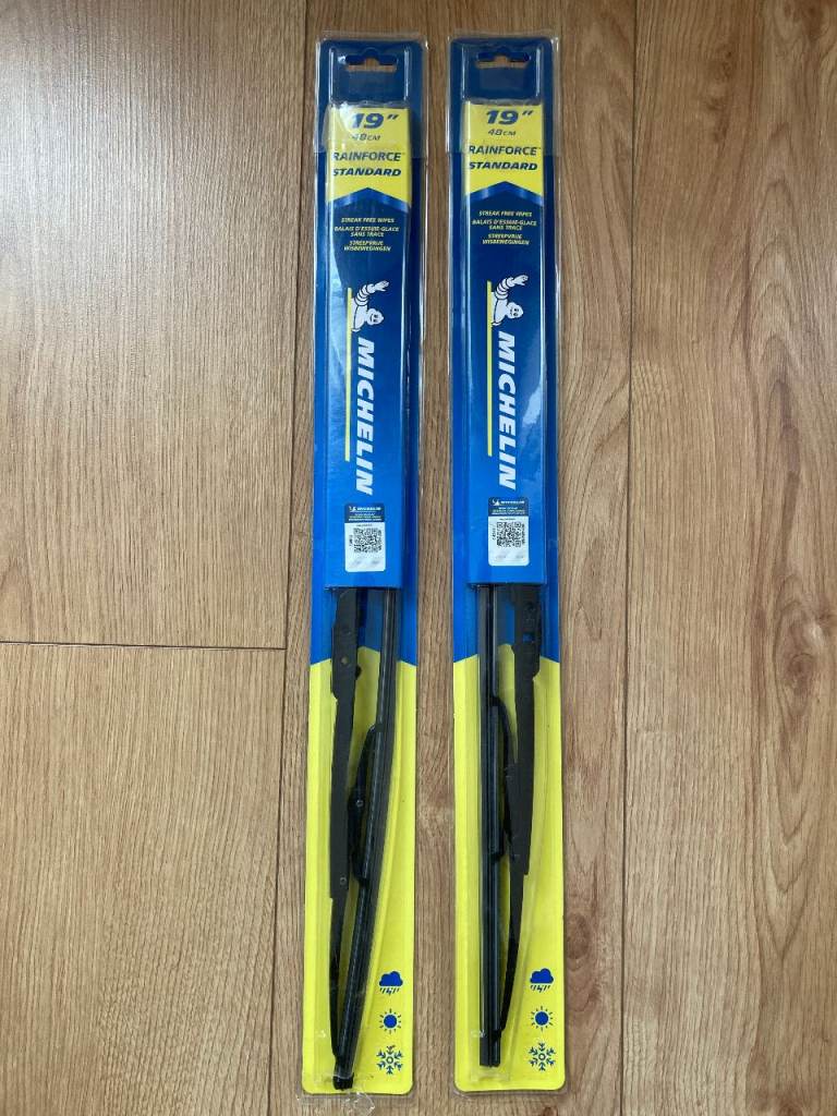 2 Michelin 19”/ 48cm Rainforce Standard Streak free Wiper Blade - New 