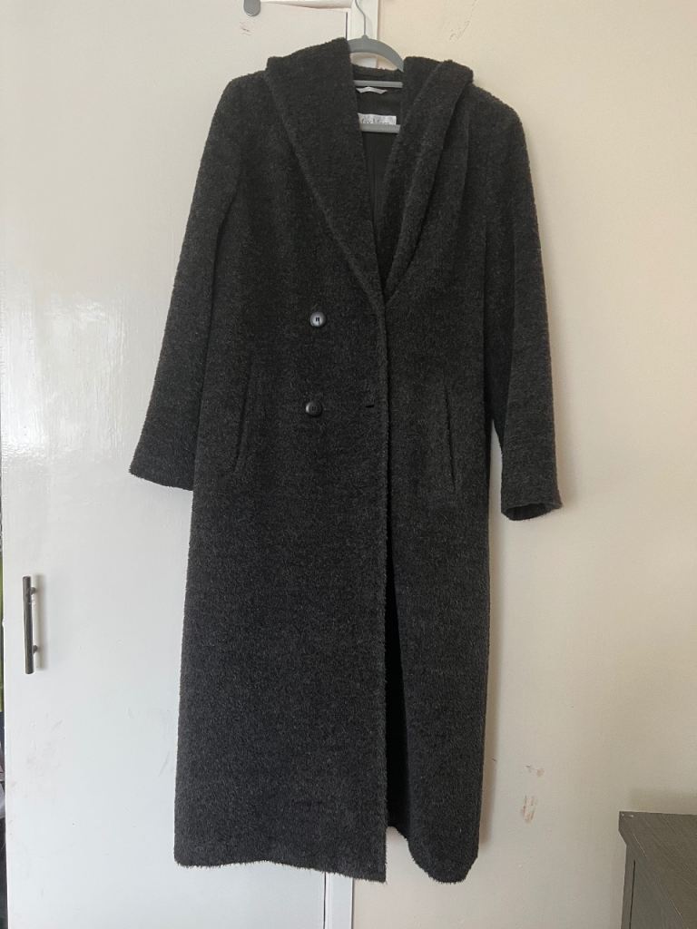 Used Max Mara Alpaca Wool Coat 10 UK