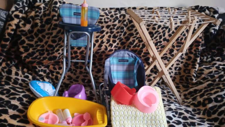 Dolls bath potty s bottles ect £25