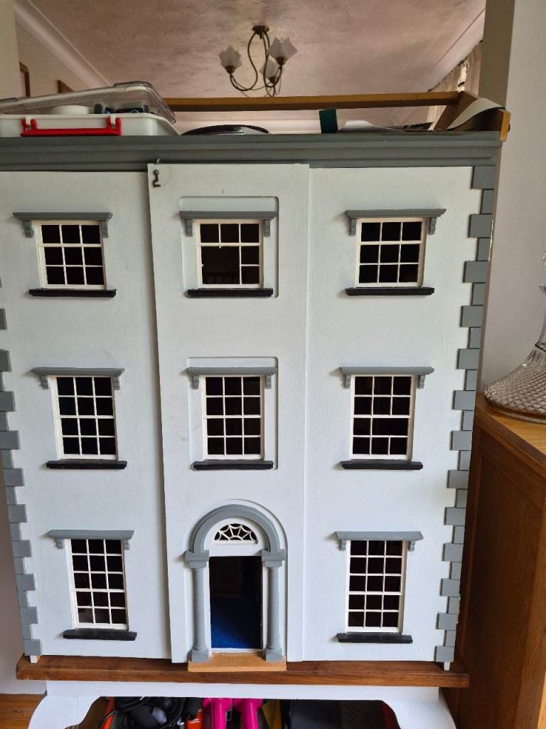 Large Wooden Doll's House – Good Condition, Hand Painted