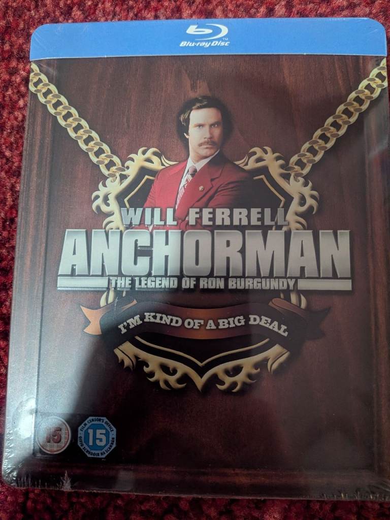 ANCHORMAN (2013) Ltd Ed Steelbook Region B UK Blu-ray Will Ferrell NEW & SEALED 70s Gift 