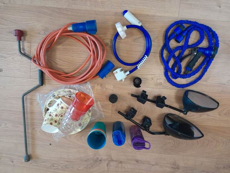 Caravan starter kit/bundle/accessories. Aquaroll, Wastemaster, water pump, steps, mirrors, EHU cable