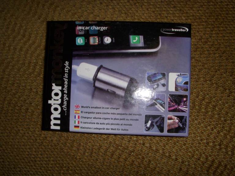 Powertraveller Motor Monkey in car charger for phones etc
