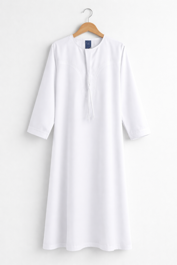 Boys White Thobe / Kandura / Jubba – Excellent Condition (Size 40)
