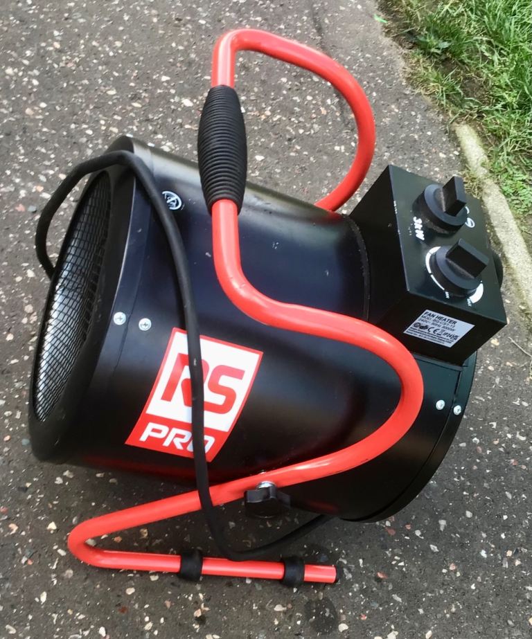 RS PRO 3kW Electric Fan Heater – Good Condition