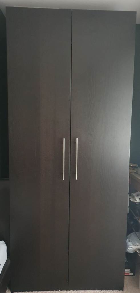 2 Ikea tall Pax black/brown wardrobes