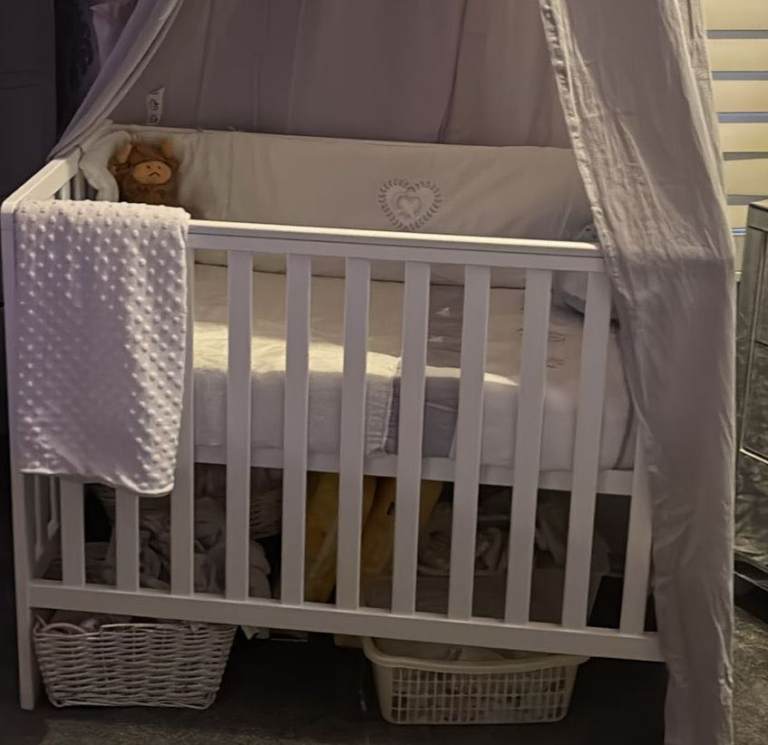 Bantam Space saver cot 104x55 cm white wood