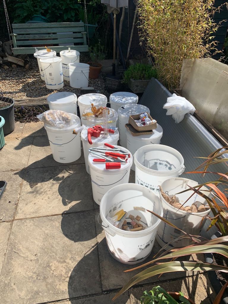 Brewing buckets and equipments 