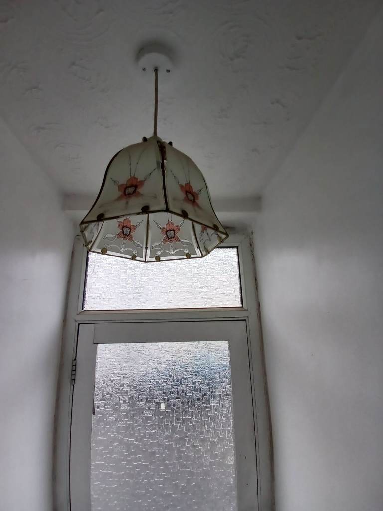 medium size glass ceiling lightshade art deco style