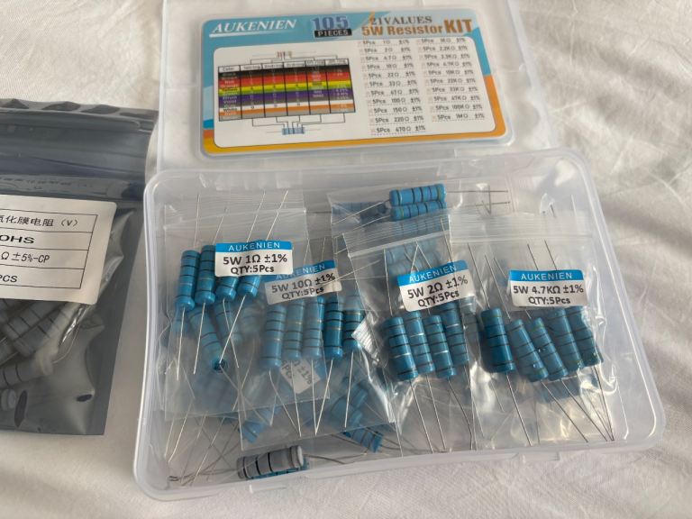  5W Resistor Kit - 105pcs - 1 Ohm to 1M Ohm