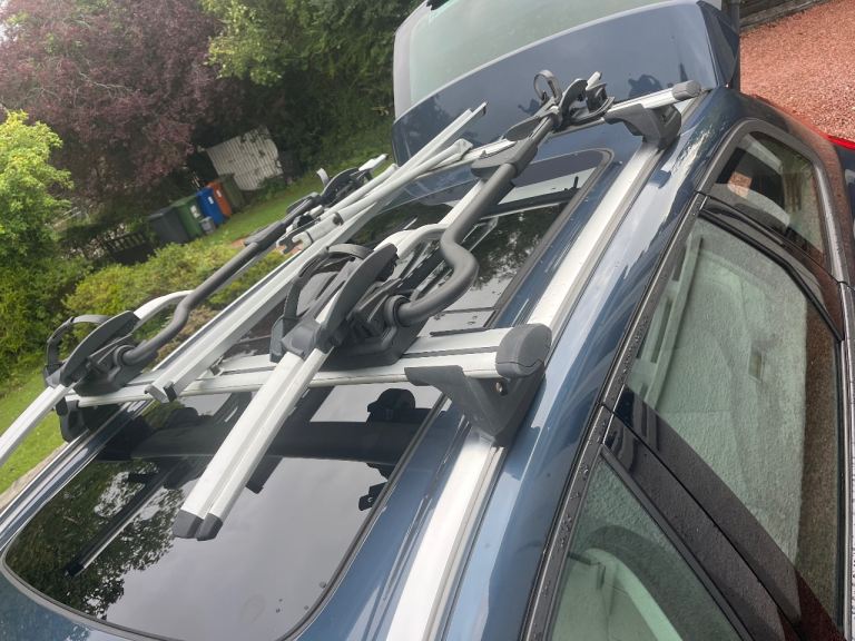 Silver Roof Bars and Bike Racks, Good Condition