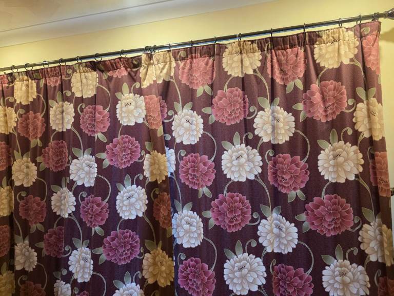 Floral curtains 178cm Drop x 152cm Width (per curtain), pencil pleat collection Salhouse