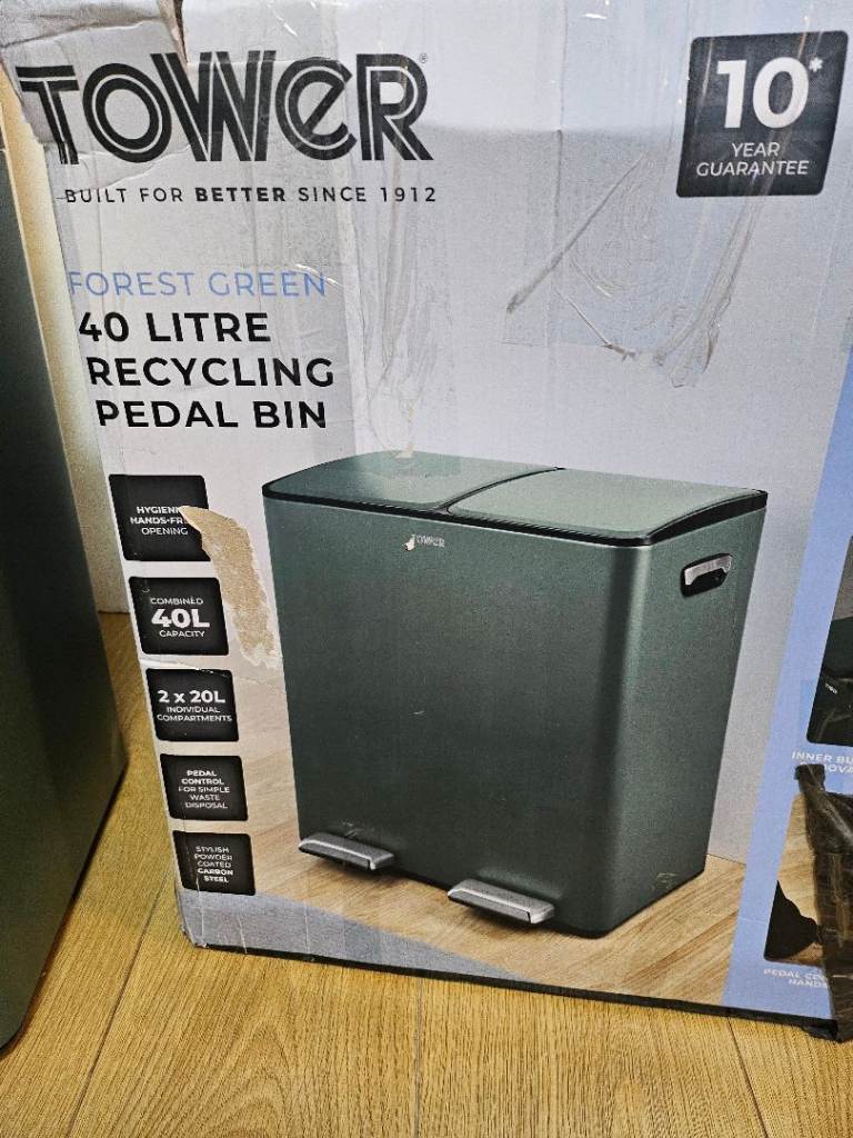 40L recycling pedal bin 