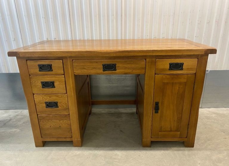 Original Rustic Oak Furniture Land Desk