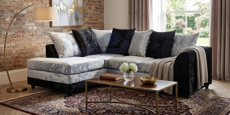 Bella Curshed Valvet Sofas - Corner & 3+2 Seater Couches - Premium Design
