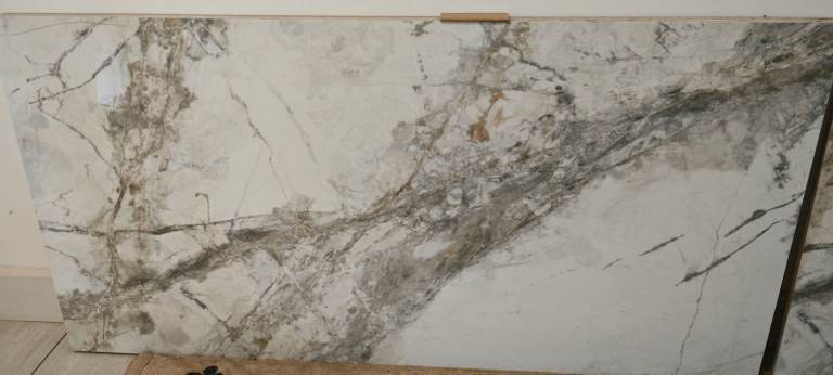 Invisible Marble Matt Porcelain 60cm x 120cm Wall & Floor Tile Marble Effect