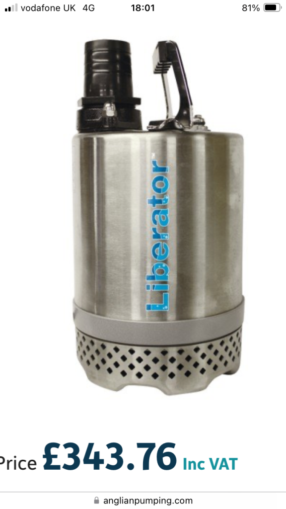 110v submersible pump 2”outlet .  Stainless steel with flat hose 