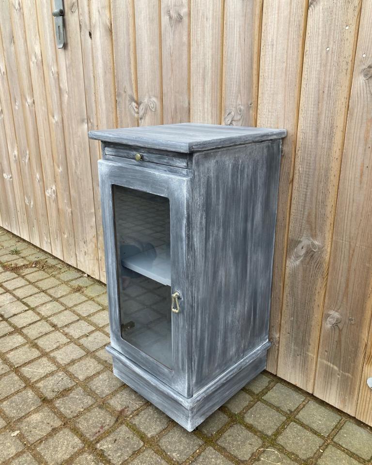 Freshly Painted bedside cabinet on castors