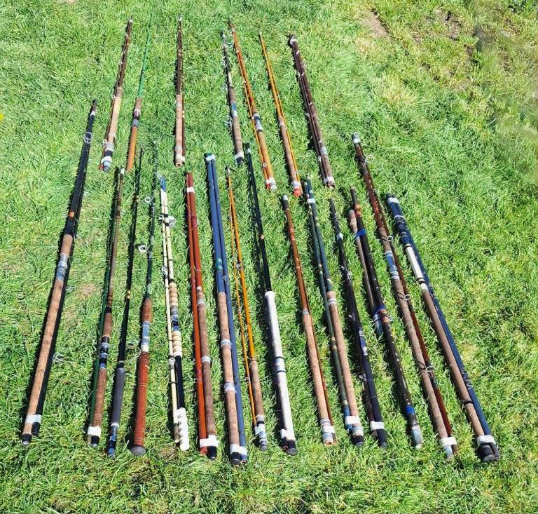 Vintage Fishing rods job lot 