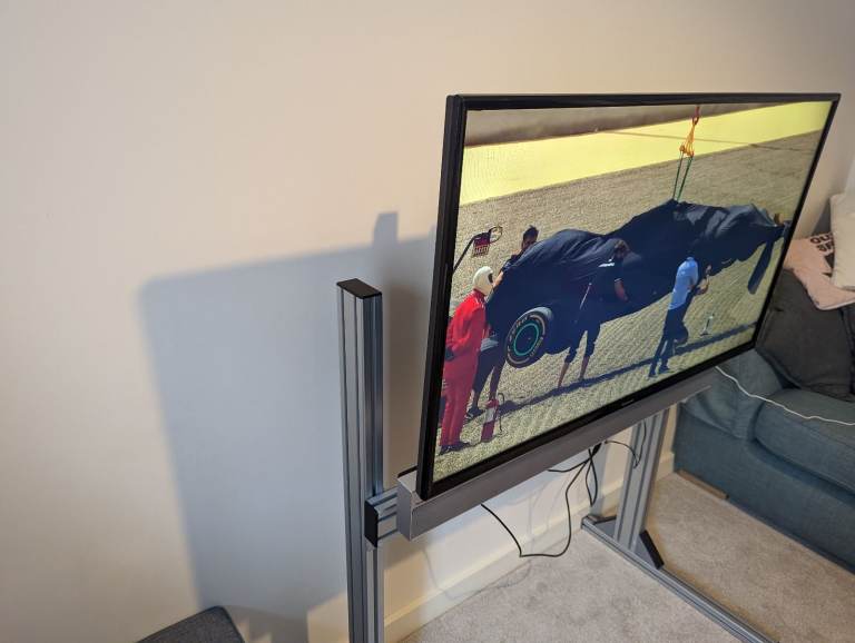 Black GT Omega Monitor Stand Plus 5M Extra 8040 Aluminium Profile 