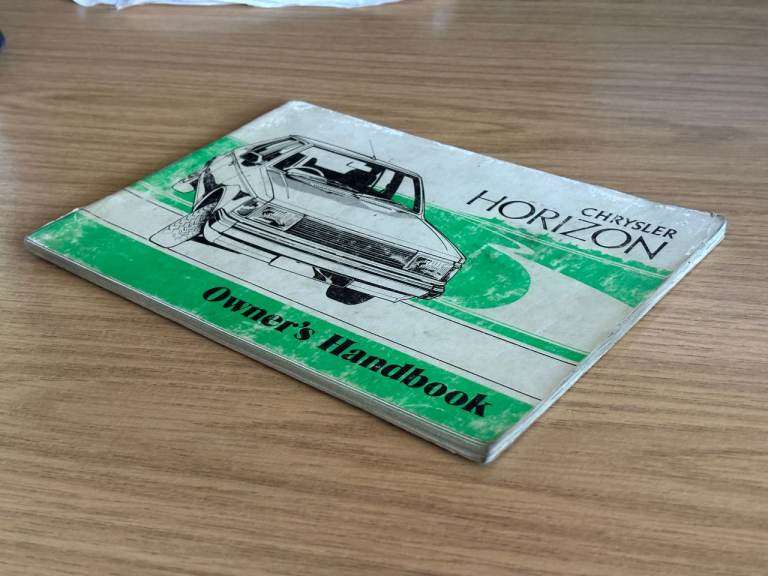 Chrysler Horizon owners manual/handbook 1978 issue