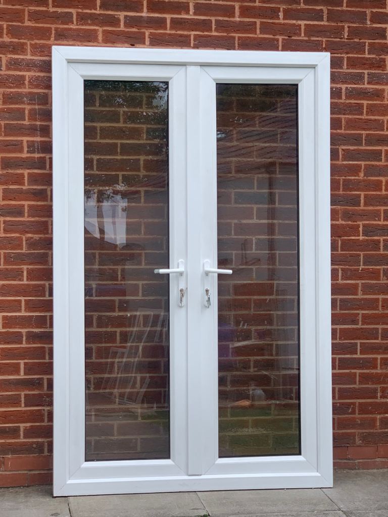 UPVC DOUBLE GLAZED FRENCH PATIO DOOR 6 KEYS 132cm WIDE 211cm HIGH Can Deliver