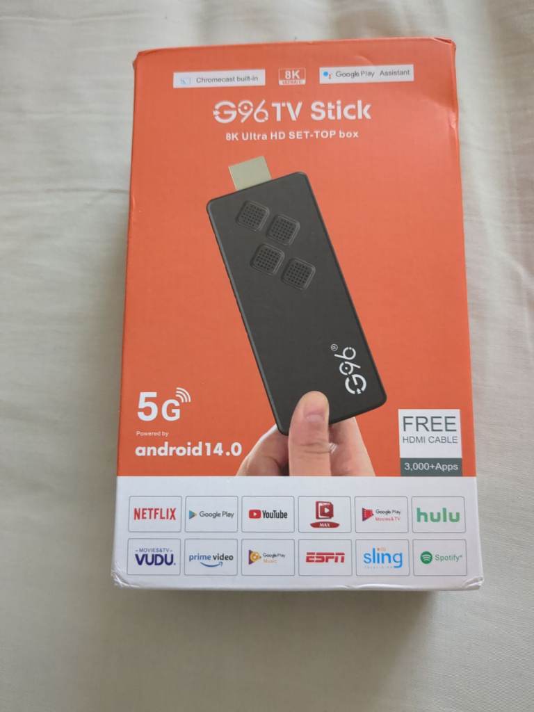 G96TV Stick 4K Ultra HD SET-TOP Box – New