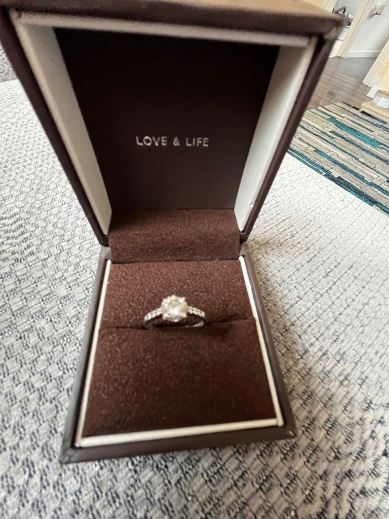 Sterling silver engagement ring 