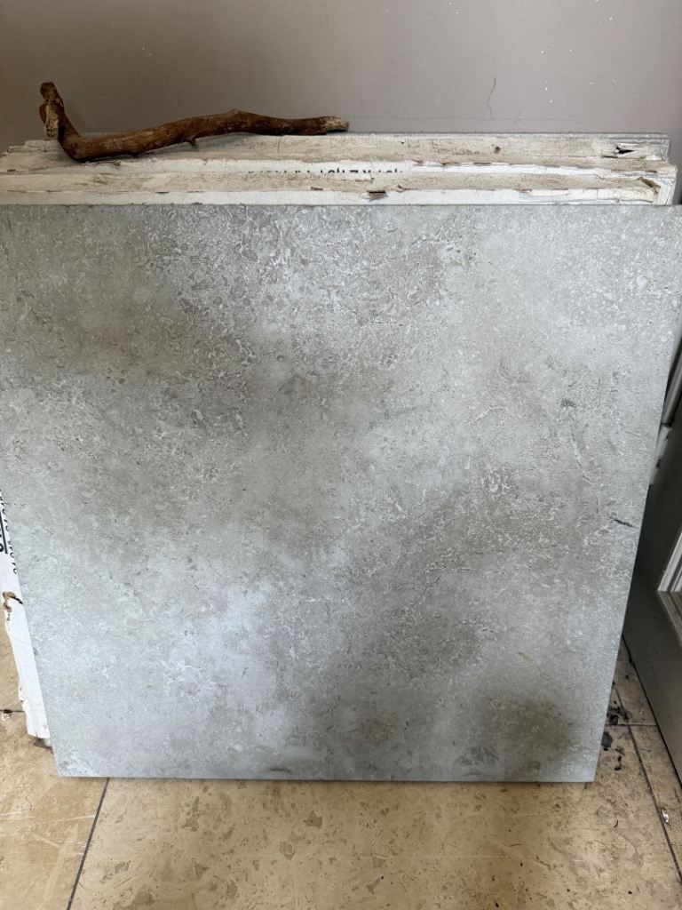 10 Exterior porcelain tiles 61cms x 61cms x 20mm shimmery grey