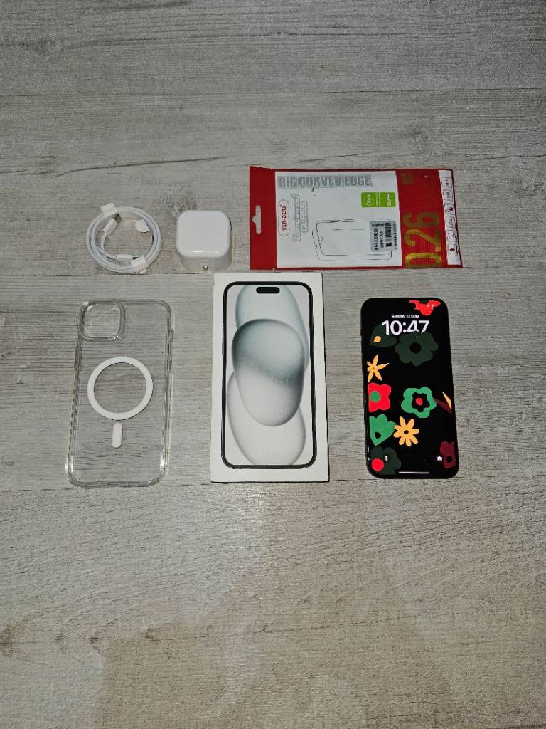IPhone 15 Plus 5G Bundle 128GB Unlocked Black Warranty I Phone