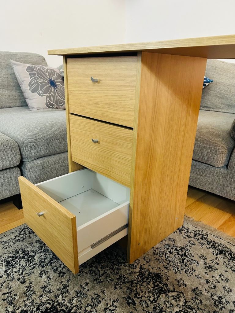 Desk birch perfect condition free delivery depending on location!!