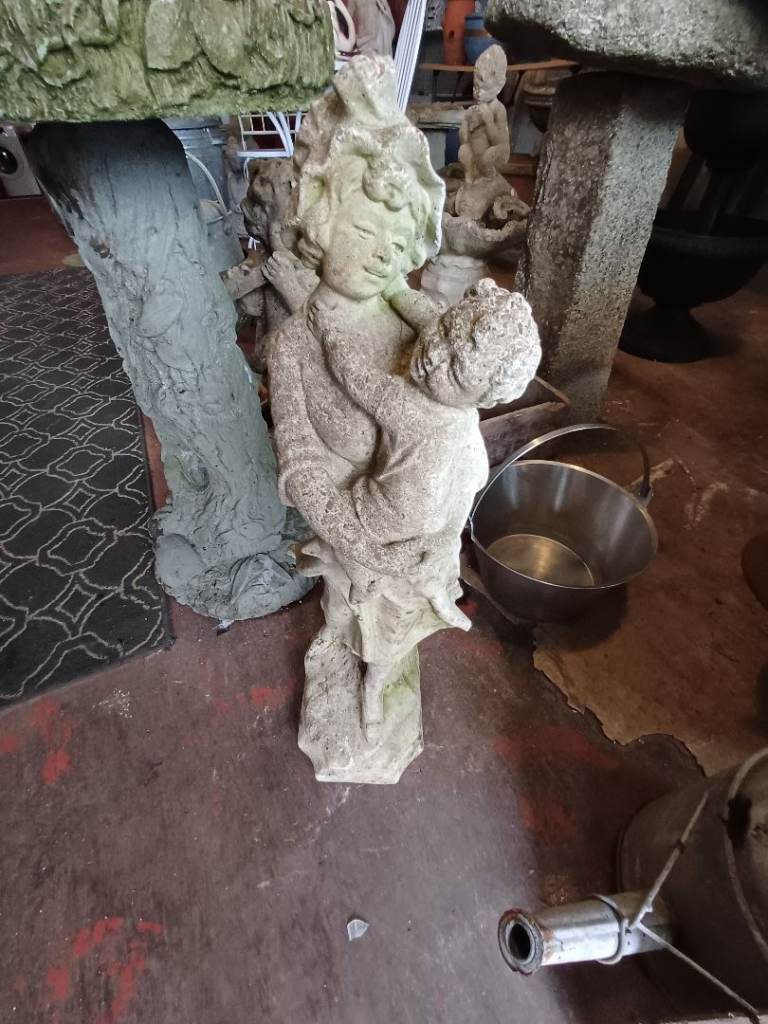 Garden statue weatherd 