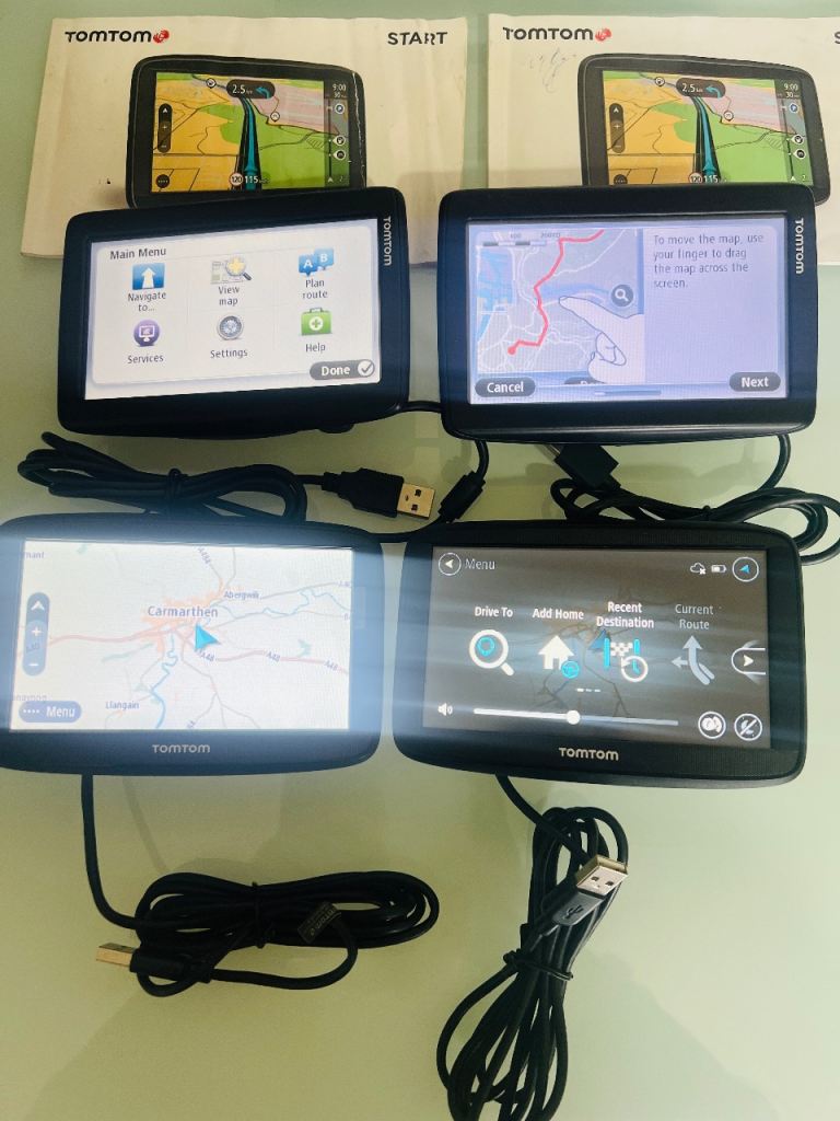 Joblot 4 TomTom Sat Nav’s, All Updated Maps this Week