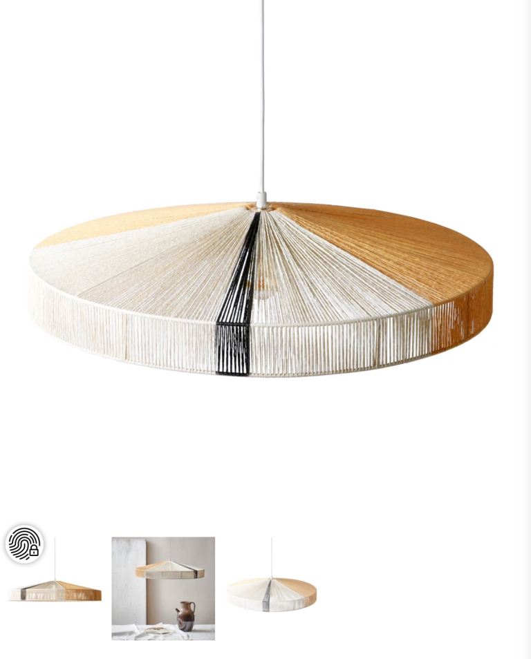 image for HK Living pendant lamp/ lampshade, NEW