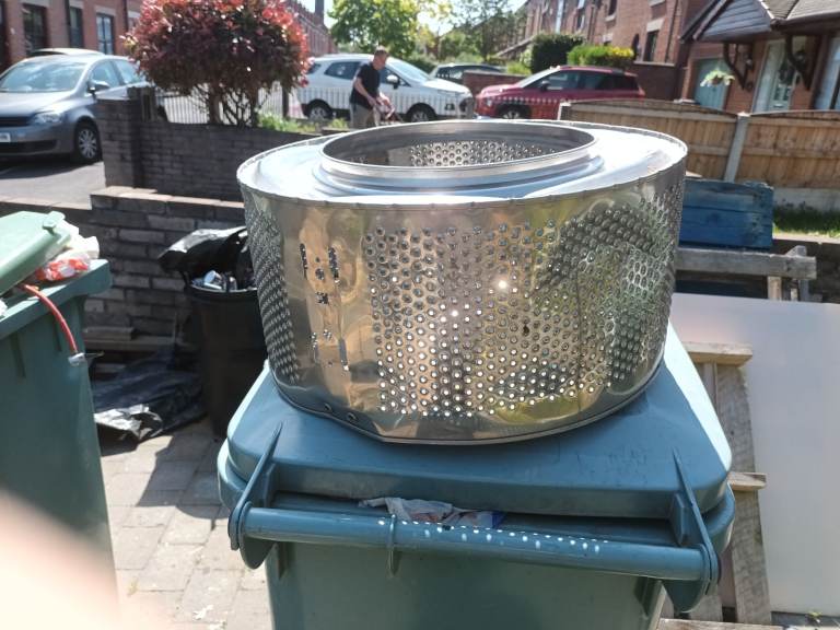 Washer drum fire pit 