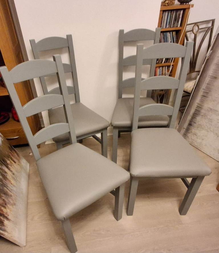 image for Set of 4 ladder back chairs 