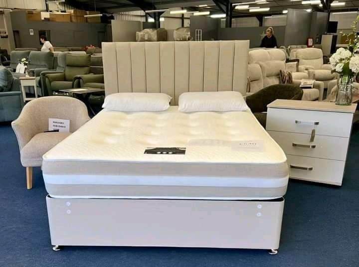 Stylish DIVAN 5FT King Size Divan Bed Base With Storage + Mattress >> 20% Off Deal >> Same Day