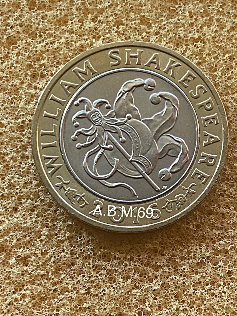 2 pounds coin William Shakespeare comedies 2016.