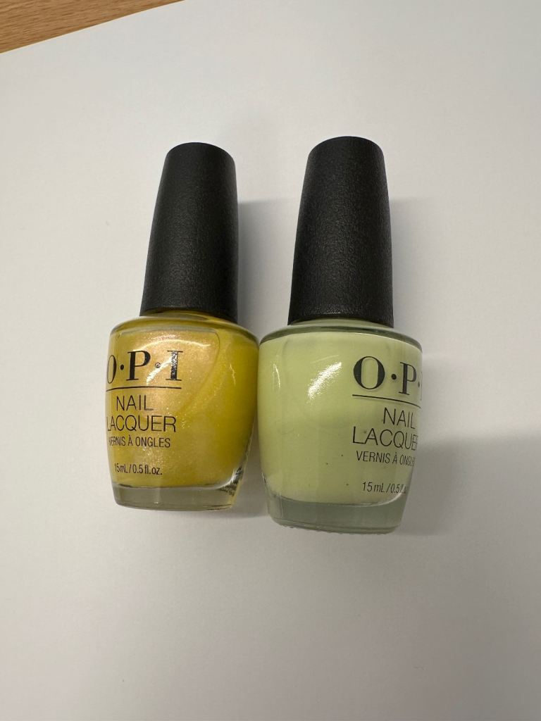 OPI Nail Lacquer - Two Yellow/Green Shades, New
