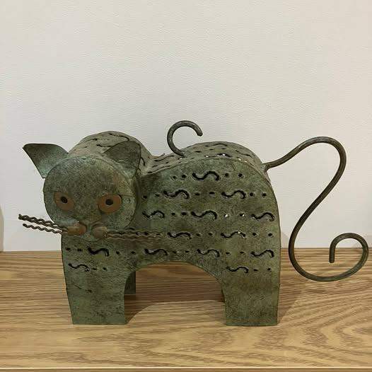 Metal Cat Tea light holder