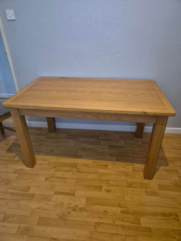 Norbury Oak 6 Seater Dining Table and 6 Chairs from Homebase