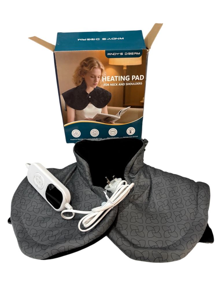 Relaxing heating shawl for neck and shoulders
