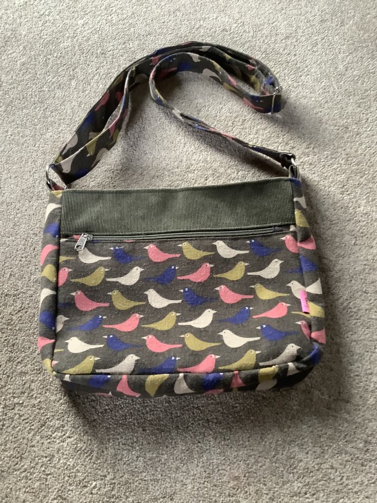 FABRIC BIRD PRINT HANDBAG