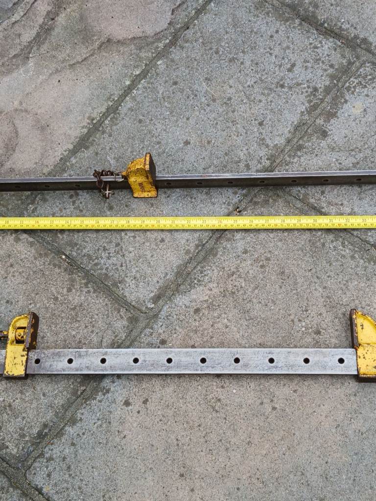 Two vintage  Record heavy duty steel sash cramps 48 inches 