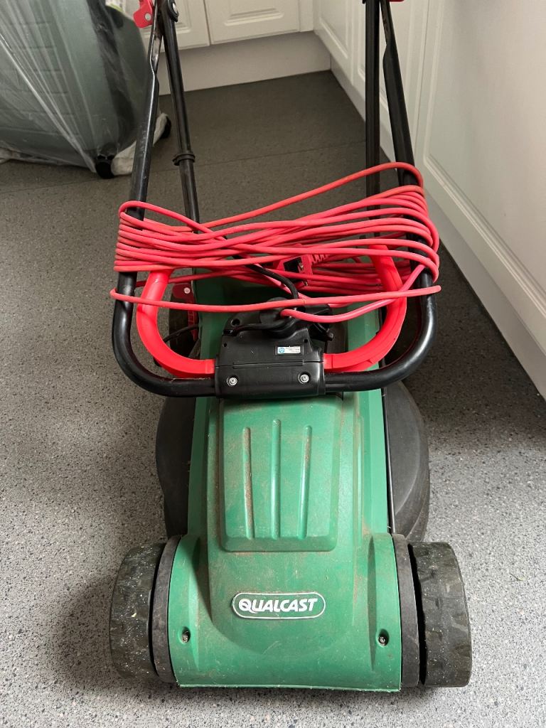 QUALCAST Electric Lawn Mower – Green, Fair Condition
