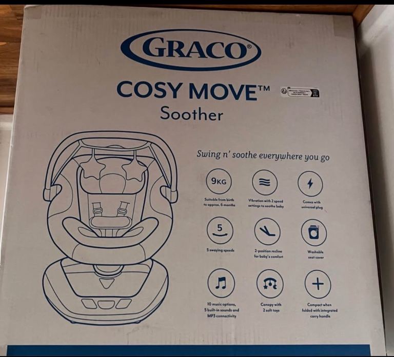 Graco Cosy Move Baby Swing Soother Infant Rocker Seat New in Box