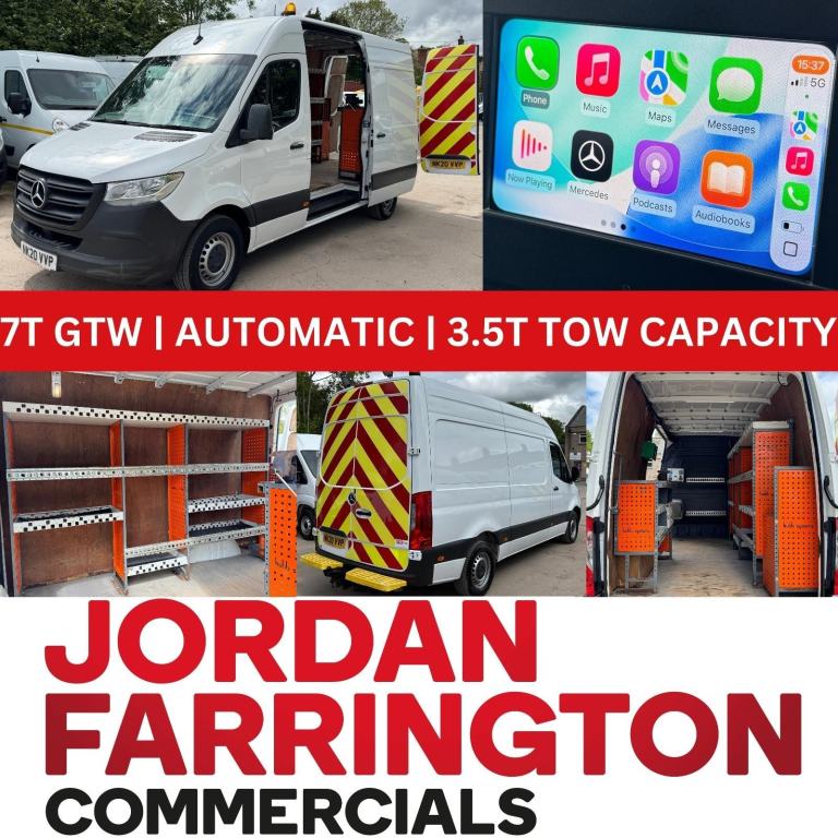 2020 '20 reg' MERCEDES BENZ SPRINTER 316 RWD UTILITY / WORKSHOP VAN**AUTOMATIC**
