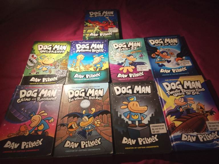 Dog Man Book Collection by Dav Pilkey – Good Condition