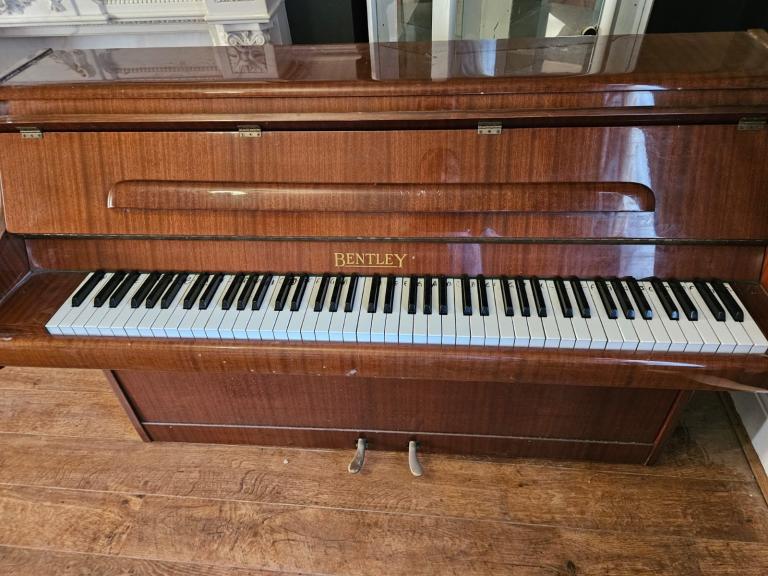 Bentley Upright Piano – Good Condition, Rich Brown Wood