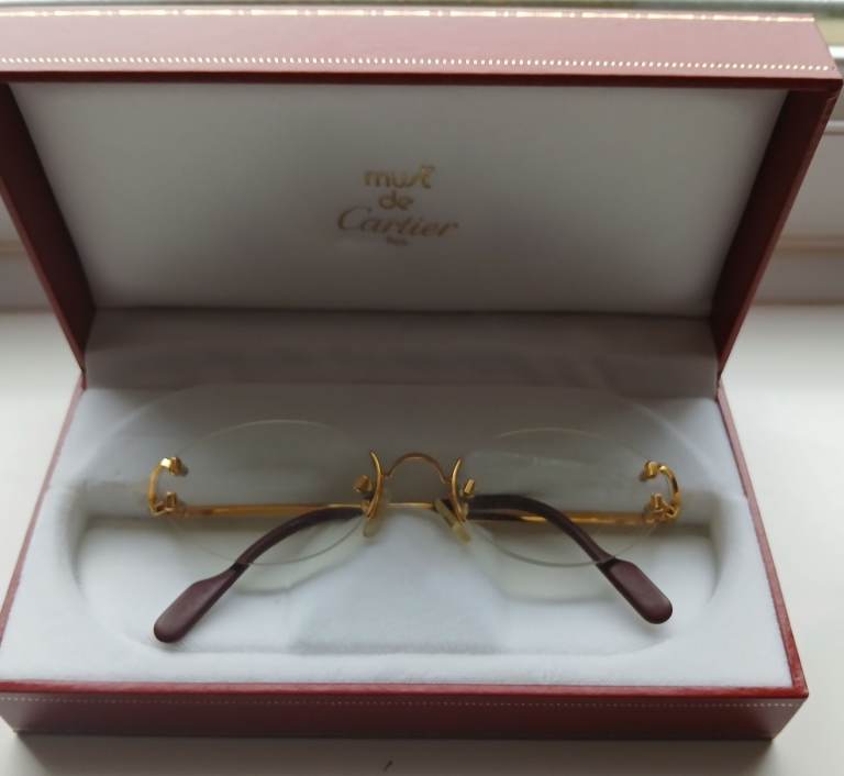 Vintage Gold Cartier rimless  eyeglasses 